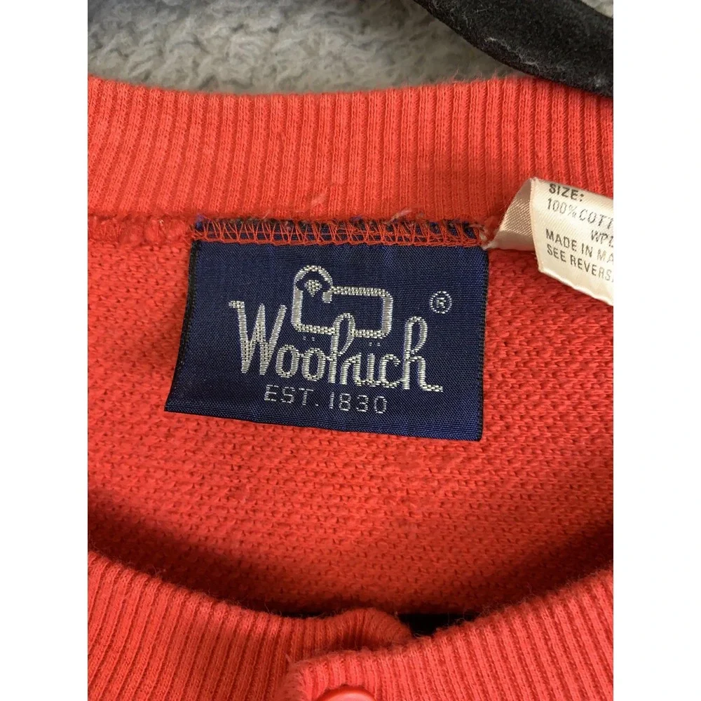 Woolrich Sweater Mens Large Henley Pullover Knit‎ Pocket Crewneck Casual